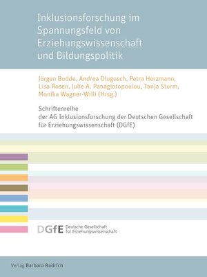 cover image of Inklusionsforschung im Spannungsfeld von Erziehungswissenschaft und Bildungspolitik